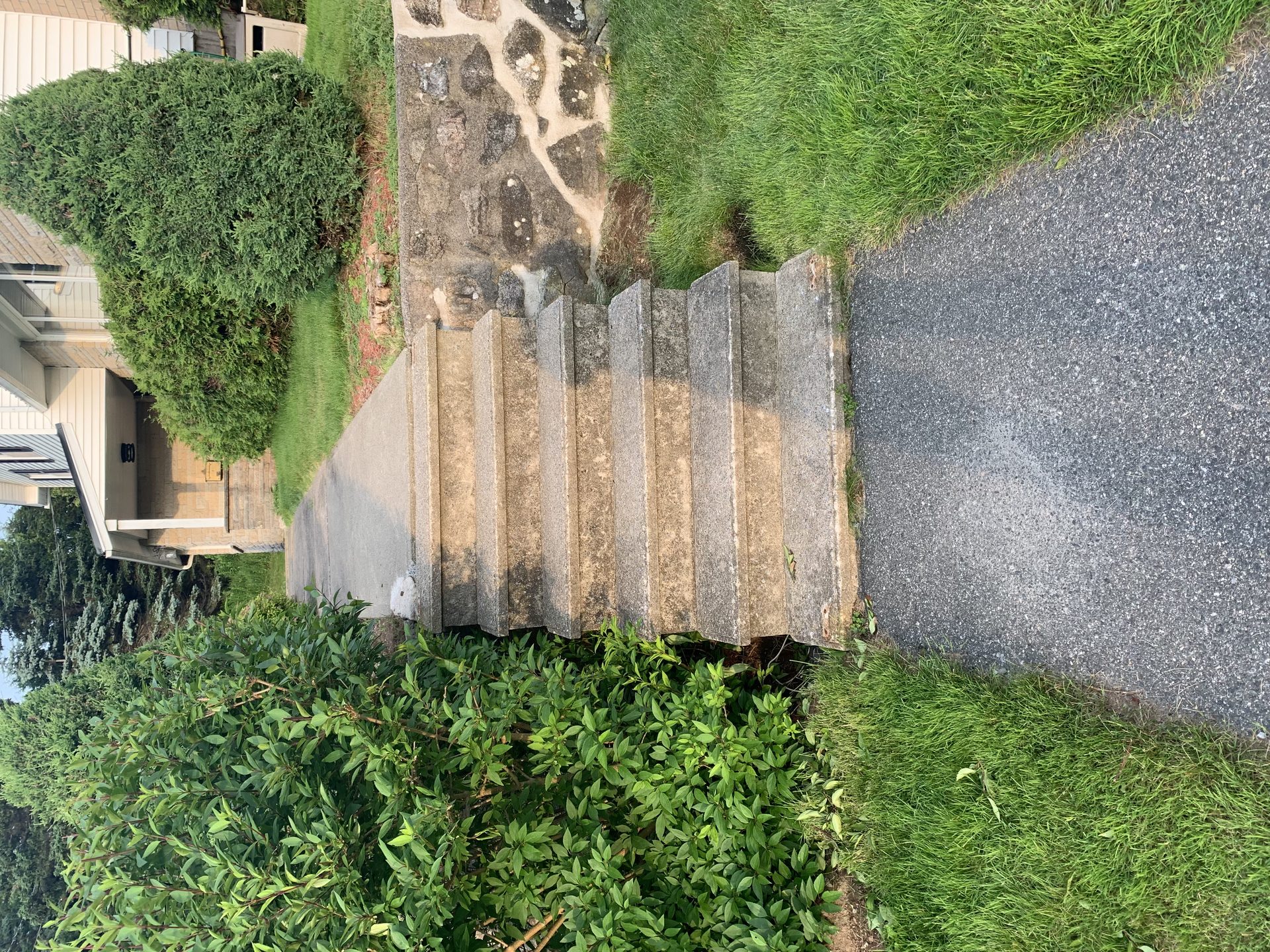 Before — old concrete steps by GD Outdoor Services